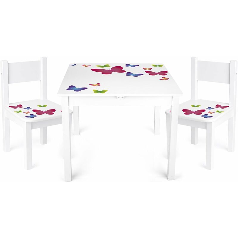 Table 'Yeti' et 2 chaises enfant Papillons Table 'Yeti' et 2 chaises enfant Papillons