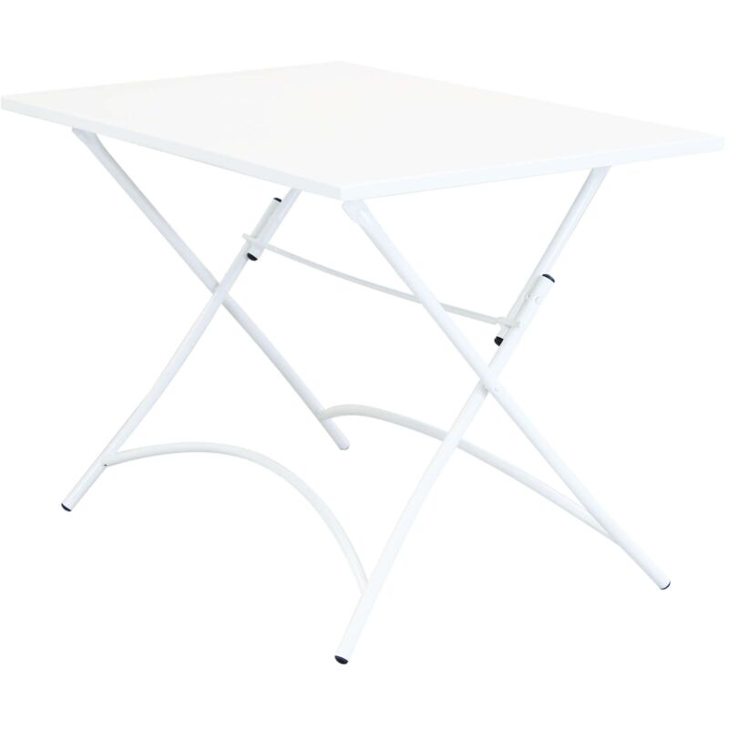 Magazzini Cosma - Tableau 110x70 cm Closeable Garden de sauvegarde pliant extérieur avec structure et haut en fer en acier mini White - White