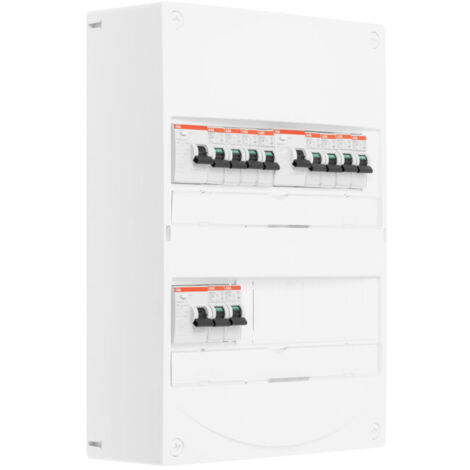 Tableau 2 rangées pré-équipé 2 ID 40A + 1 ID 40A + 10 disjoncteurs - ABB