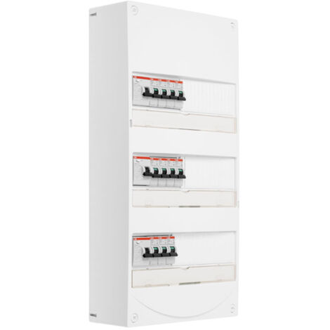 Tableau 3 rangées pré-équipé 2 ID 40A + 1 ID 63A + 11 disjoncteurs - ABB
