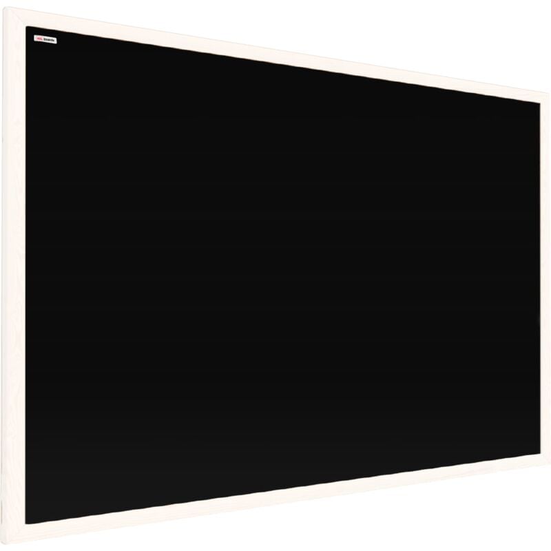 Tableau à Craie Noir avec Cadre en Bois Blanc 60x40cm