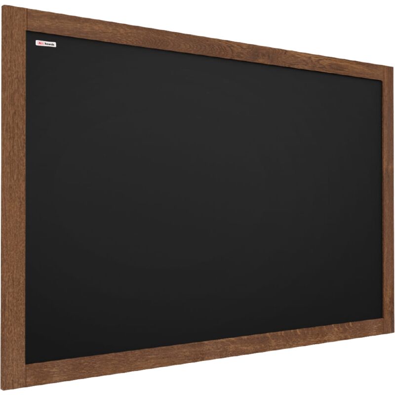 Allboards - Tableau a craie noir avec cadre en bois laque 100x80cm 83335175