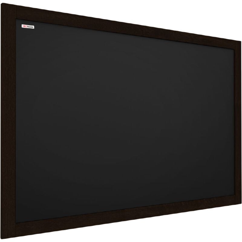 Tableau à Craie Noir avec Cadre en Bois Noir 90x60cm