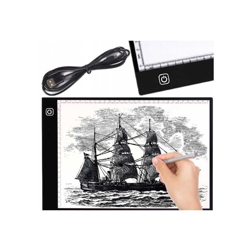 Tableau à croquis lumineux LED A4, planche à dessin portable.