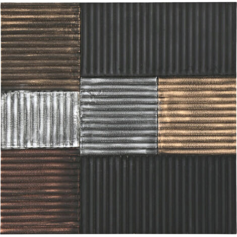 Tableau Abstrait bois noir et doré effet 3D moderne - Noir et doré moderne 3D