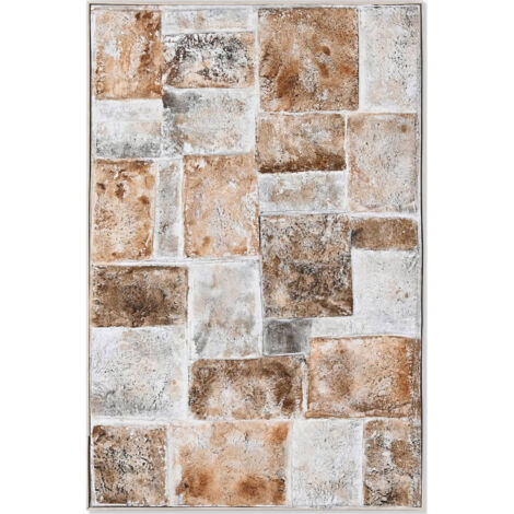 Tableau Abstrait élégance dorée pour intérieur chic - Or subtil avec nuances de gris et marron