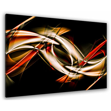 Tableau abstrait reflexion intemporelle - 80x50 cm