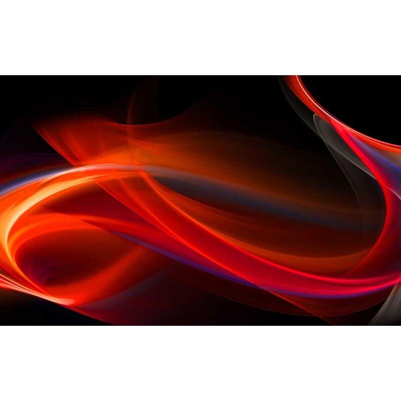 Hxadeco - Tableau abstrait rouge transcendant - 80x50 cm