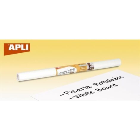 Tableau adhésif - APLI - 0.45 x 2 m - Blanc - Résistant à la chaleur - Adhésif permanent