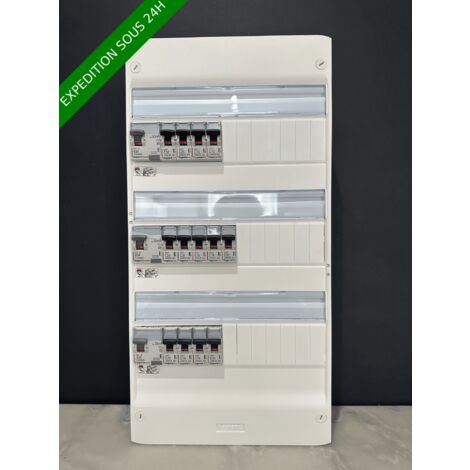 Tableau électrique 3 rangée assemblé par Elec discount avec composant Legrand : 2ID631ID40