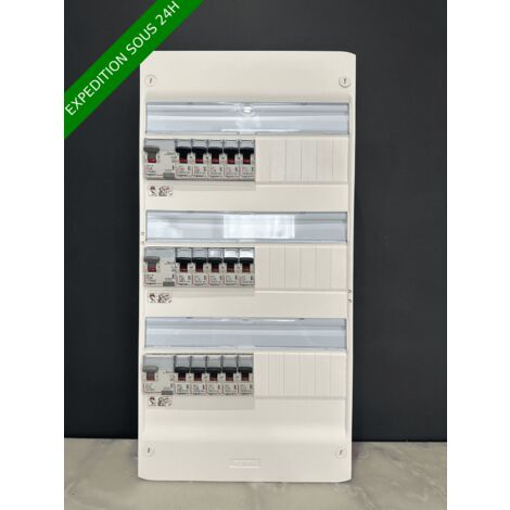 Tableau électrique 3 rangée assemblé par Elec discount avec composant Legrand : 3ID63