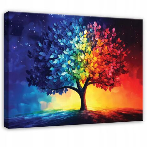 tableau arbre abstrait pour chambre salon cuisine sur toile 40x30