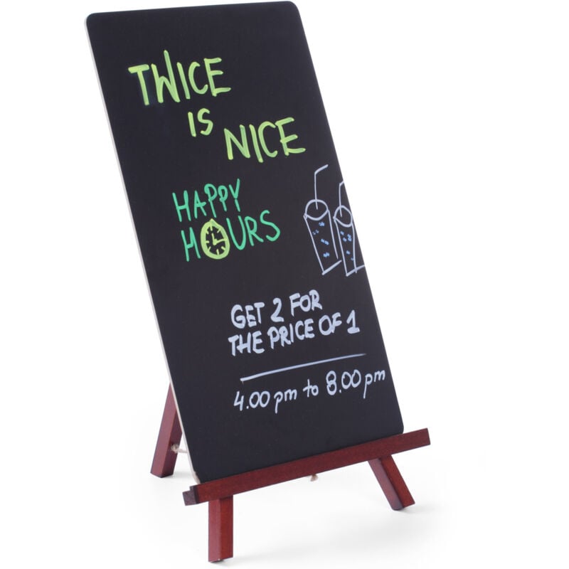 Panneau d'information publicitaire menu posé sur chevalet pour restaurants 220x360mm Hendi 664070