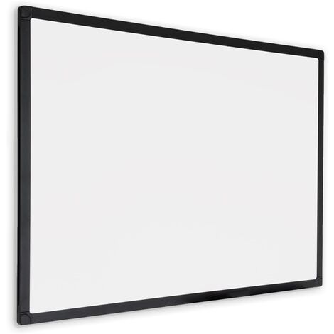 Tableau blanc avec cadre noir - magnétique - 45 x 60 cm - Blanc