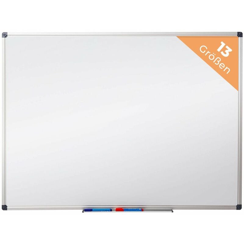 Floordirekt - Tableau blanc magnétique avec vernis de protection, 110 x 80 cm