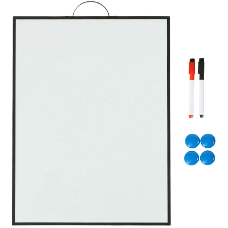Tableau blanc magnetique avec marqueurs et aimants fixation murale