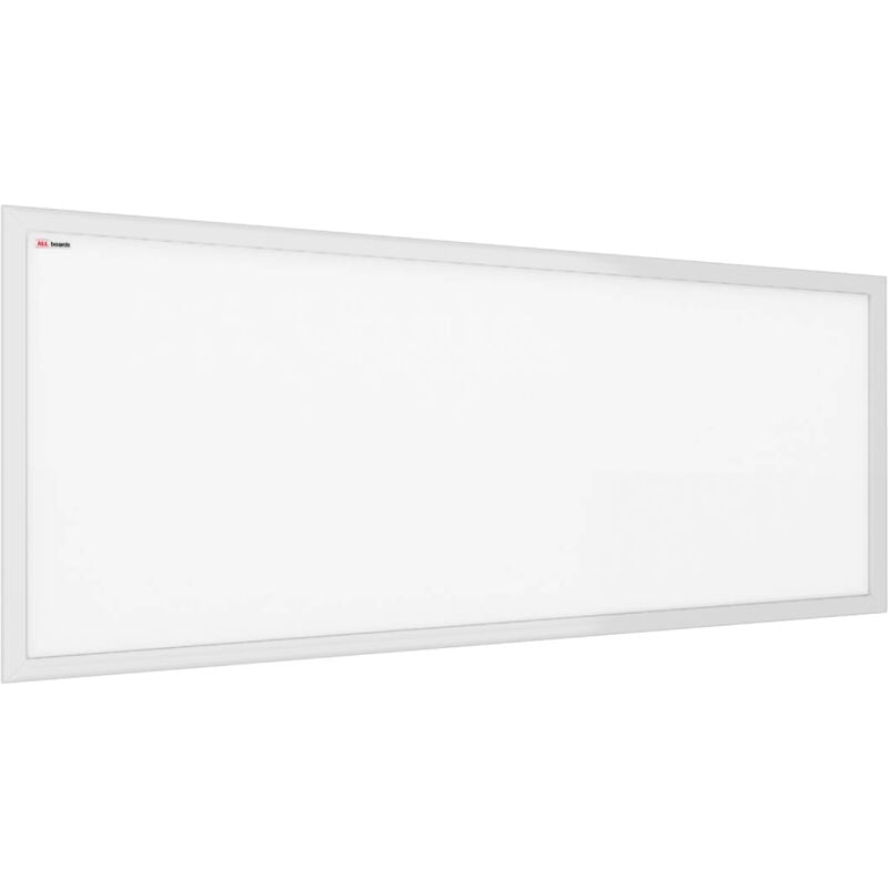 Tableau Blanc Magnétique Effaçable à Sec avec Cadre en Bois Blanc 30x70cm