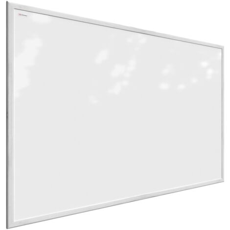 Tableau Blanc Magnétique Effaçable à Sec avec Cadre en Bois Blanc 90x60cm