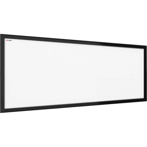 Tableau Blanc Magnétique Effaçable à Sec avec Cadre en Bois Noir 30x70cm