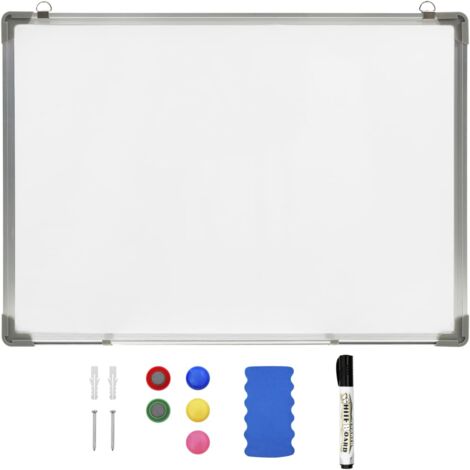Tableau blanc magnétique effaçable à sec Blanc 90x60 cm Acier CFW67200