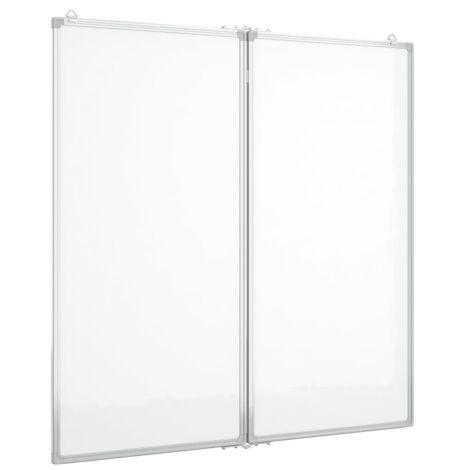 Tableau blanc magnétique pliable 100x100x1,7 cm aluminium CFW102414