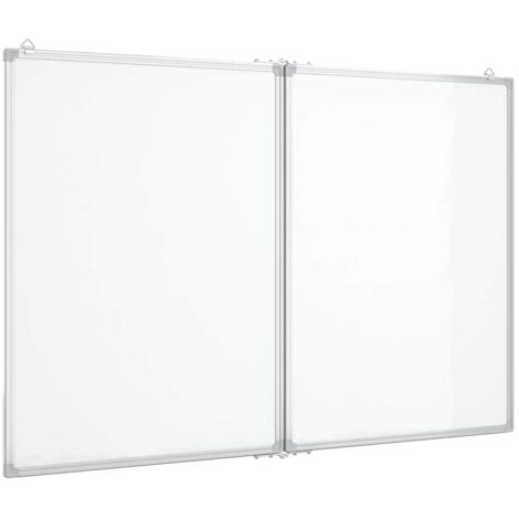 Tableau blanc magnétique pliable 100x80x1,7 cm aluminium CFW233826