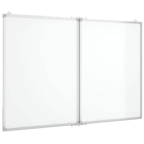 Tableau blanc magnétique pliable 120x100x1,7 cm aluminium CFW107899