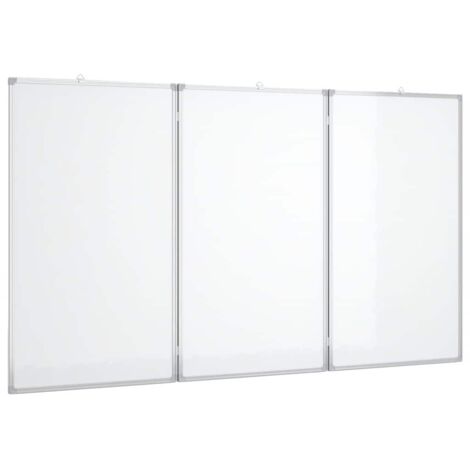 Tableau blanc magnétique pliable 120x100x1,7 cm aluminium CFW759173