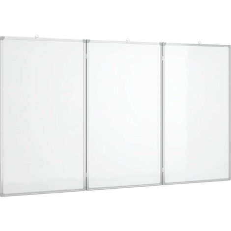 Tableau blanc magnétique pliable 120x80x1,7 cm aluminium vidaXL