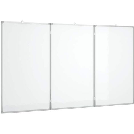 Tableau blanc magnétique pliable 150x80x1,7 cm aluminium CFW311674
