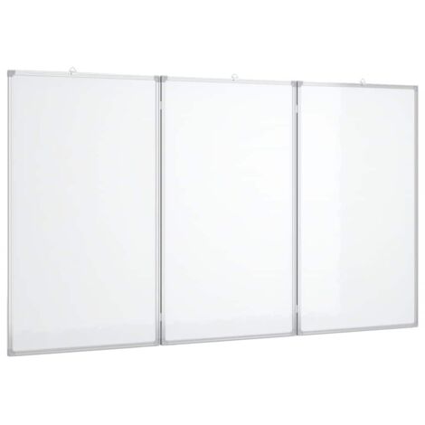 Tableau blanc magnétique pliable 180x100x1,7 cm aluminium CFW761582
