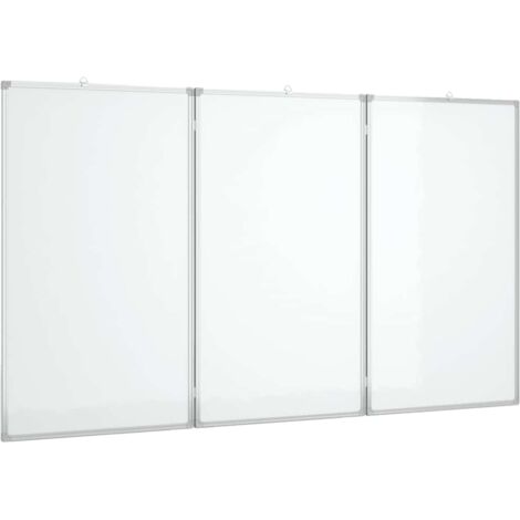 Tableau blanc magnétique pliable 180x80x1,7 cm aluminium CFW521465
