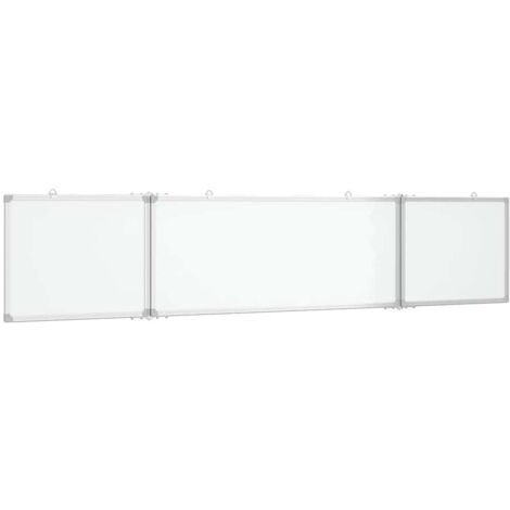 Tableau blanc magnétique pliable 200x40x1,7 cm aluminium CFW407425