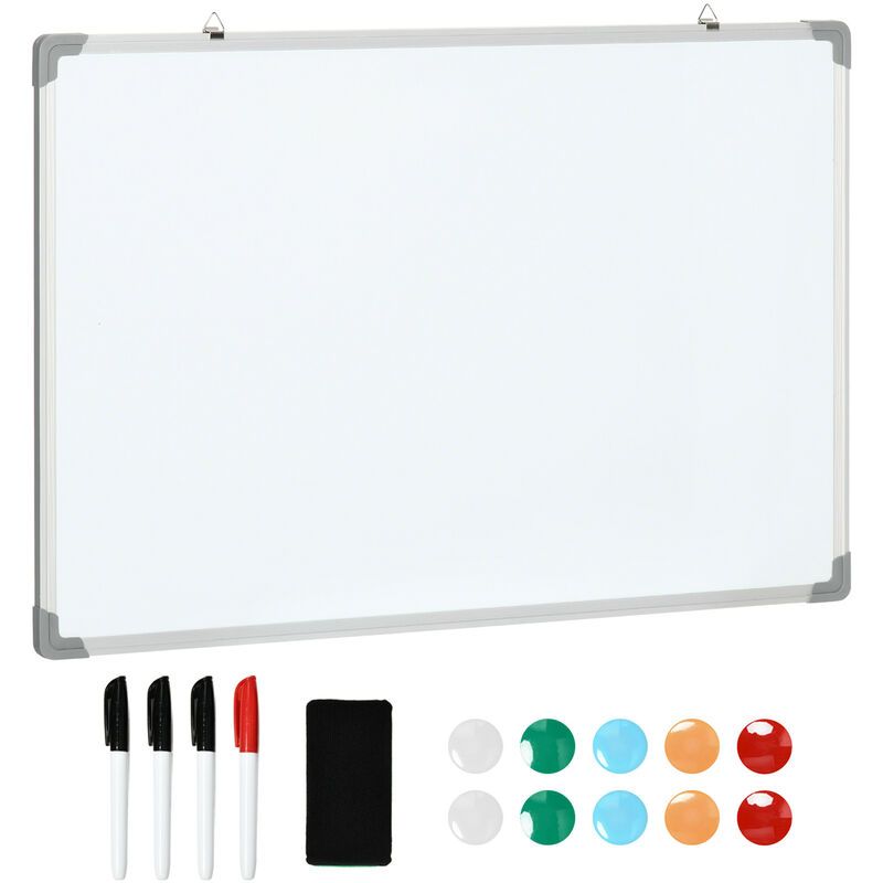 Basics Tableau blanc magnétique avec cadre en aluminium et