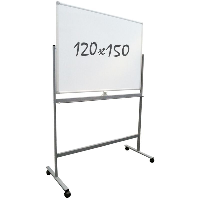 Vivol - Tableau blanc Mobile - Double-face - Magnétique - 120x150 cm