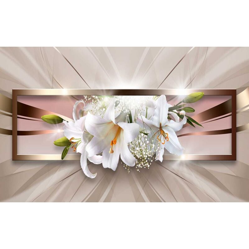 Hxadeco - Tableau bouquet de fleurs éternelles - 80x50 cm