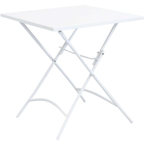 Tableau carré 70x70 cm en plein air pour bars et pubs avec structure et haut en acier bistrot  White