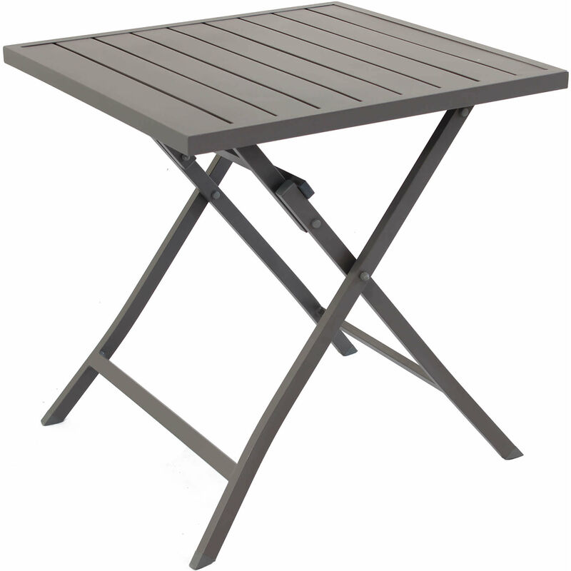 Tableau carré 70x70 cm Garden extérieur fermé avec structure en aluminium et plan à lattes DarkGrey - DarkGrey