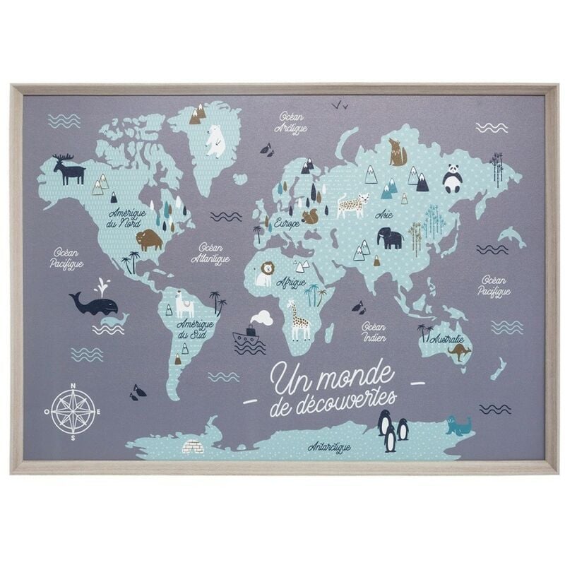 Tableau carte du monde enfant