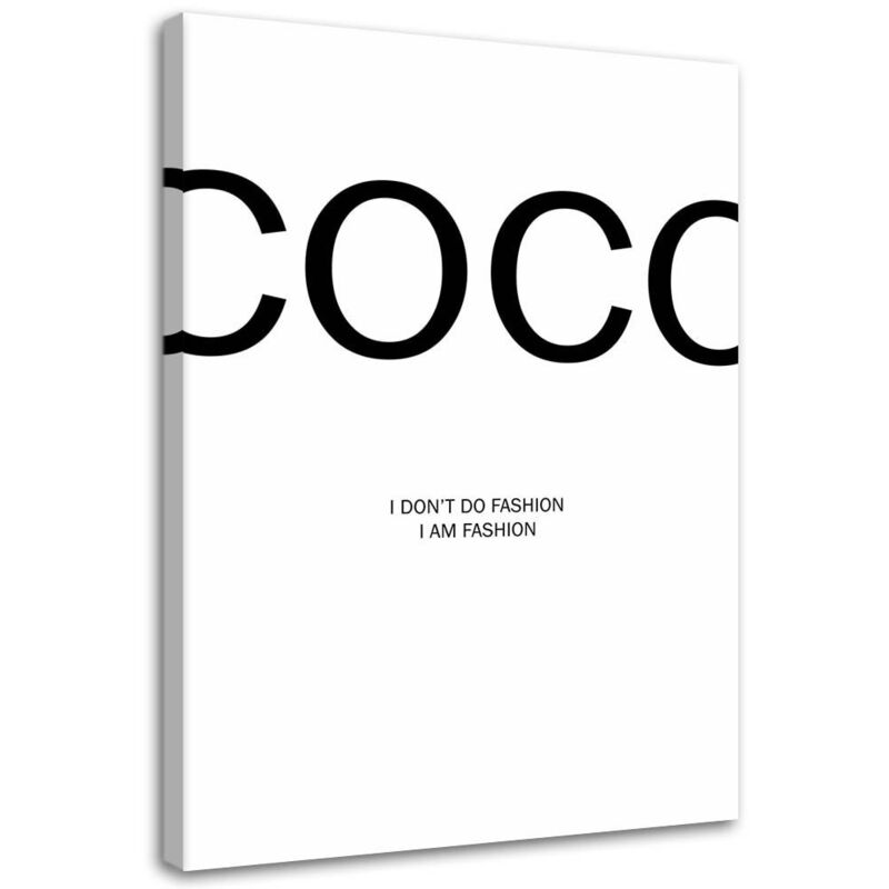 Image sur toile, citation de Coco Chanel - 40x60