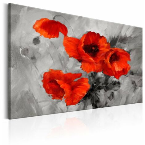 Tableau coquelicots en acier