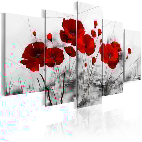 Tableau - coquelicots - rouge miracle 200x100