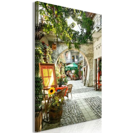Tableau Cracovie : Sunny Pub (1 Part) Vertical - 80 x 120 cm