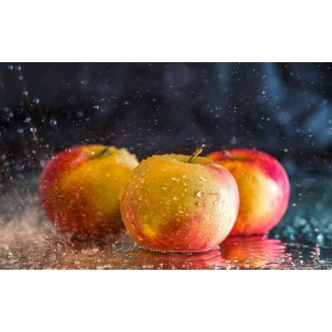Tableau cuisine douche de pommes, 80x50cm