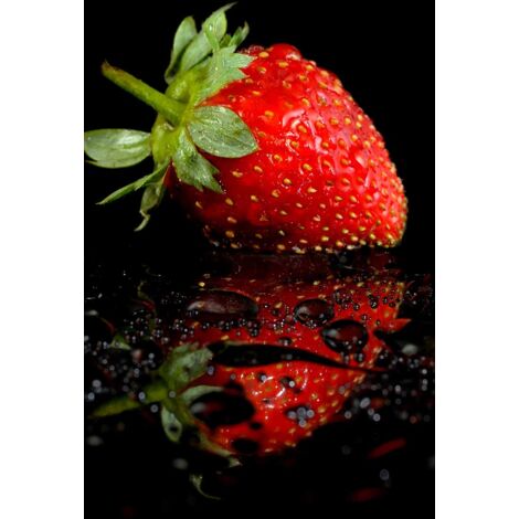 Tableau cuisine fraiche fraise - 50x80 cm