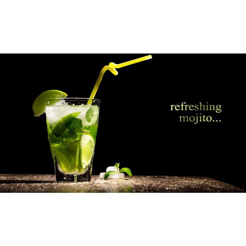 Hxadeco - Tableau cuisine refereshing mojito, 80x50cm