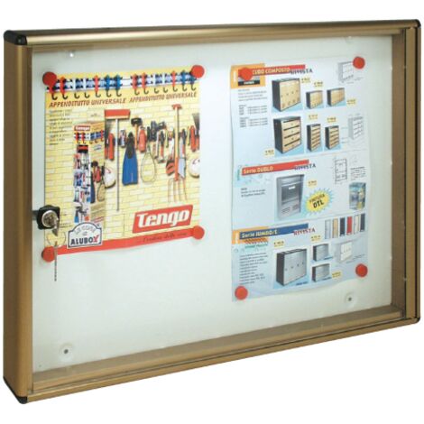 tableau d&39affichage trimec en aluminium bronzA  magnA tique cm 55x5x40h mod BC2