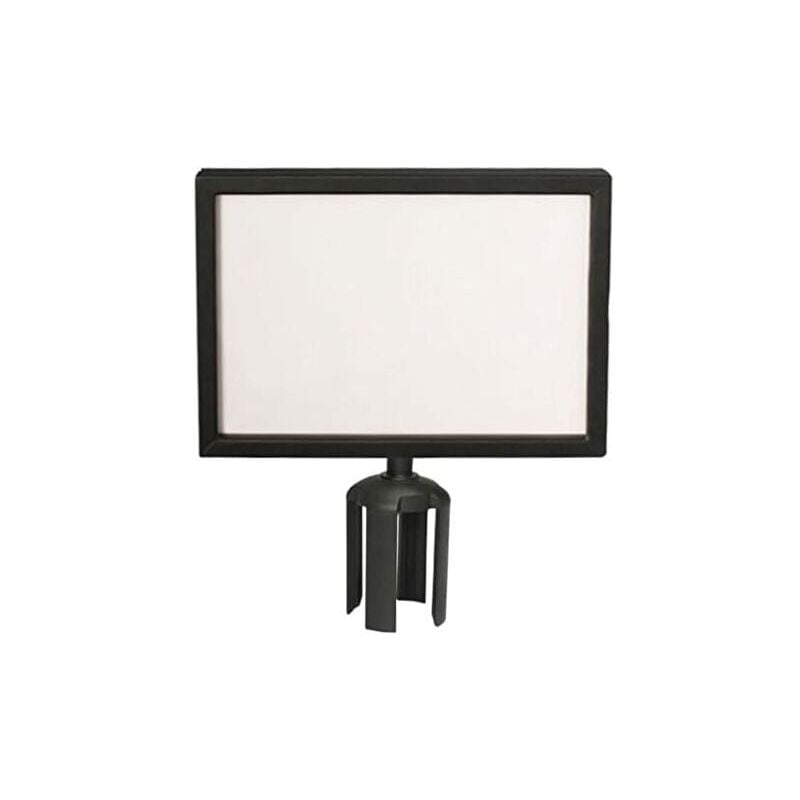 SNQ - Tableau d'affichage A4, paysage, pour poteaux avec sangles, noir, A4 paysage