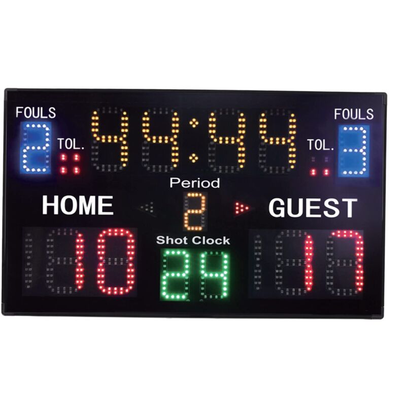 Tableau D'affichage électronique, Tableau D'affichage Numérique Portable de Table à led avec Télécommande et 15 Chiffres, Gardien de Score pour