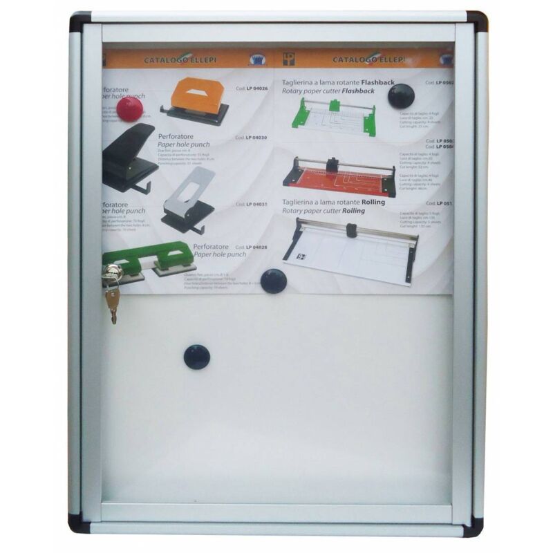 Tableau d'affichage en alun. avec aimant inférieur. cm 45x60x4,5